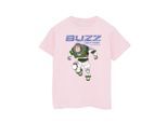 Disney Meisjes Lightyear Buzz Sprong naar Actie Katoenen T-Shirt (Baby Roze)
