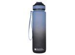 Mountain Warehouse Push Lid BPA-vrije 1L Waterfles (Blauw/Zwart)