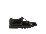 Girl's Kickers Children Fragma T-Bar Patent Shoes in Black