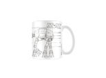 Star Wars AT-AT schets mok (Wit/zwart)