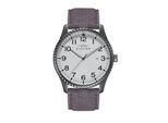 Montre Elevon Crosswind avec bracelet en cuir recouvert de toile et date