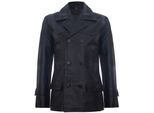 Cow Hide Dr Who Naval German Pea Coat leren jas
