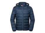 Russell Heren Nano Gewatteerd jack met capuchon (Franse marine)