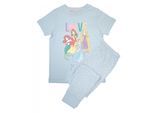 Disney - "Love" Schlafanzug mit langer Hose AOP für Mädchen kurzärmlig (Babyblau)