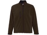 SOLS Heren Relax Soft Shell Jacket (ademend, winddicht en waterbestendig) (Donkere chocolade)