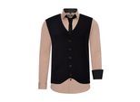 Shirt with vest and tie set of 3