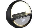 GLOBO LIGHTING Tischleuchte "SOUNDRA", schwarz matt, 1, H: 18,3cm, 1 Stk., Leuchten, RGB Tischleuchte mit Touchdimmer, Bluetooth & Akku, USB-C, Tischleuchte