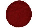 Hochflor-Teppich TOM TAILOR HOME "Shaggy Teppich Cozy", rot, H:25mm Ø:140cm, Polyester, Teppiche, Uni Farben, auch in Pastell Farben, weich & kuschelig