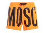 Moschino merkprint logo fel oranje korte zwemshort