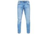 Light Blue Used Jeans Hose "MELVIN" Slim Fit Cotton-Stretch
