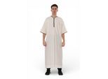 Herren Ramadan Creme Weiß Marokkanisches Gandoura Thobe Robe Djellaba Eid Jubba- TT-006