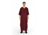 Heren wijnrood Marokkaanse Thobe Jubba Robe Eid Djellaba Gandoura - HM62
