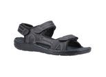 Hush Puppies Heren Alistair Leren Sandalen (Zwart)