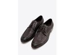 Wittchen Herren-Derbyschuhe aus echtem Leder mit Flechtmuster, dunkelbraun
