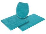 Badematte OTTO HOME "Vanessa, Badvorleger, Badezimmer Teppich" Gr. 12, blau (türkis), H:10mm, Polyester, Badematten, Badematte, Badteppich, weiche Haptik, unifarben