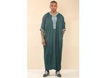 Groene Marokkaanse Thobe Jubba Robe Eid Djellaba Gandoura voor heren