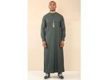 Groene Thobe voor heren, Arabische kleding uit Saoedi-Arabië, islamitische kleding, Jubba-gewaad