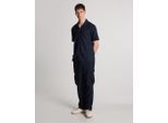 Lyle & Scott Katoenen Linnen Cargo Broek - Donker Marineblauw