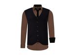 Shirt with vest and tie set of 3
