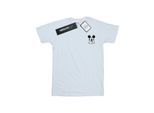 Disney - "Mickey Mouse Dont Speak Breast Print" T-Shirt für Herren (Weiß)