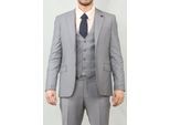Heren Grijs 3-delig Formeel Klassiek Prom Suit Werkkleding