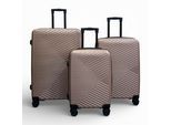 Gouden Hardshell Koffer Robuust 8-wiel Bagagekoffer