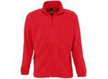 SOLS Volwassen uniseks fleecejack North (Rood)