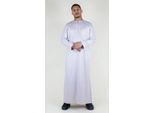 Beige Thobe-gewaad voor heren, satijn, Emirati-islamitische Jubba Eid, normale pasvorm