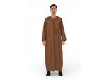 Heren Eid Camel Brown Marokkaanse Thobe Robe Djellaba Ramadan Eid Jubba- HM10