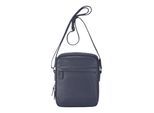 Echte leren marineblauwe vintage messenger crossbody reistas - Hawthrone
