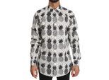 Dolce & Gabbana Men's White Pineapple Cotton Top Shirt