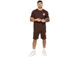 Enzo Milano | Herren Applikation Emblem T-Shirt und Shorts Set
