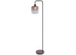 Collett's Monde Stehleuchte , Schwarz , Metall, Glas , Abstraktes , 23x160x35.5 cm , RoHS, CE , Fussschalter , Lampen & Leuchten, Innenbeleuchtung, Stehlampen, Stehlampen