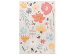Kinderteppich , Mehrfarbig , Textil , Blume , rechteckig , 155x230 cm , Oeko-Tex® Standard 100 , waschbar, rutschfeste Unterfläche , Teppiche & Böden, Teppiche, Kinderteppiche