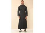 Zwarte Thobe voor heren, Arabische kleding uit Saoedi-Arabië, islamitische kleding, Jubba-gewaad