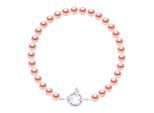 DIADEMA - Armband - Echte Süßwasserperlen - Rosa - Silber