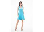 Halter hals streepdetail jurk