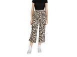 ICHI Beiger Viskose Crop-Hosen