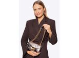 Wittchen Dames Mini Crossbody Tas in Glanzend Grijs Eco-Leer