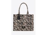 Wittchen Dames jacquard-patroon shoppertas in zwart en bruin katoen