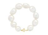 Armband Gold - Reihe echter Süßwasserperlen Barock 11-12 mm