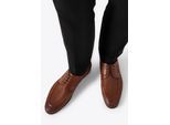 Wittchen Herren-Derbyschuhe aus echtem Leder mit Flechtmuster, hellbraun