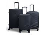 Harde zwarte koffer, robuuste 8-wiel bagage, handbagagetas