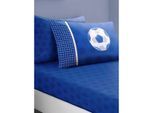Floso Voetbal hoeslaken set (Blauw/Wit)
