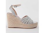 Montevita Sandalen Met Een Sleehak Salia3 Zilver