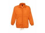 SOLS Unisex Surf Windbreaker Lichtgewicht Jasje (Oranje)
