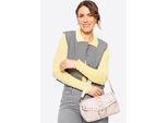 Wittchen Dames crossbody tas van eco-leer met decoratieve klinknagels, crème