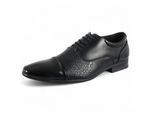 Zwarte klassieke veterschoenen voor heren in broguestijl