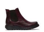 Fly London SALV Chelsea-Stiefel aus Leder für Damen, Rot, Keilabsatz