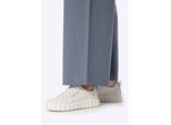 Wittchen Damen-Sneaker aus Leder mit hohem Plateau, Off-White, Echtleder